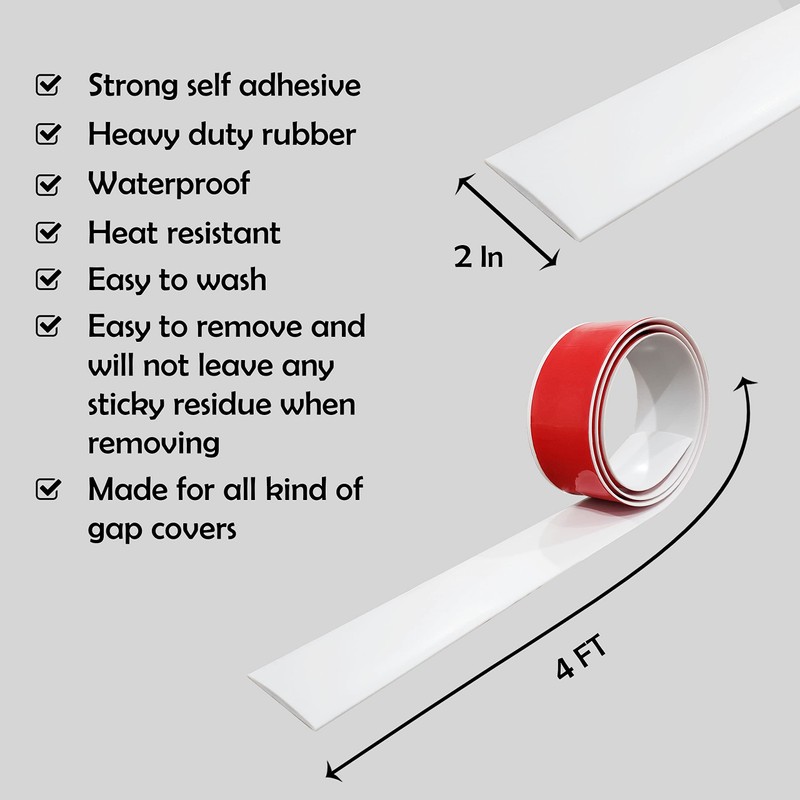 Rubber Bond Floor Transition Strip, Self-Adhesive Vinyl Flooring Transitions Laminate