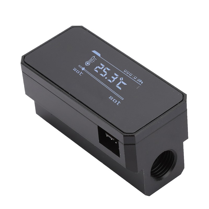 Intelligent Water Temperature Protector Multi Mode OLED Display Monitoring Thermometer(Black