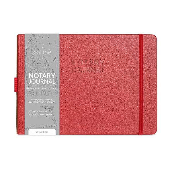 Skyline Notary Journal – Official Notary Public Record Book with