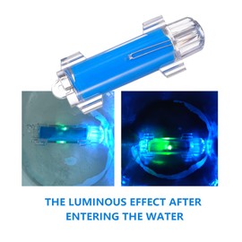 LONLEEYU LED Deep Sea Fishing Light, 2pack IP68 Waterproof Flashing Light with Blue & Green LEDs, 4000+ Hours Lifespan, Bait Lure Lamp for Underwater Fishing