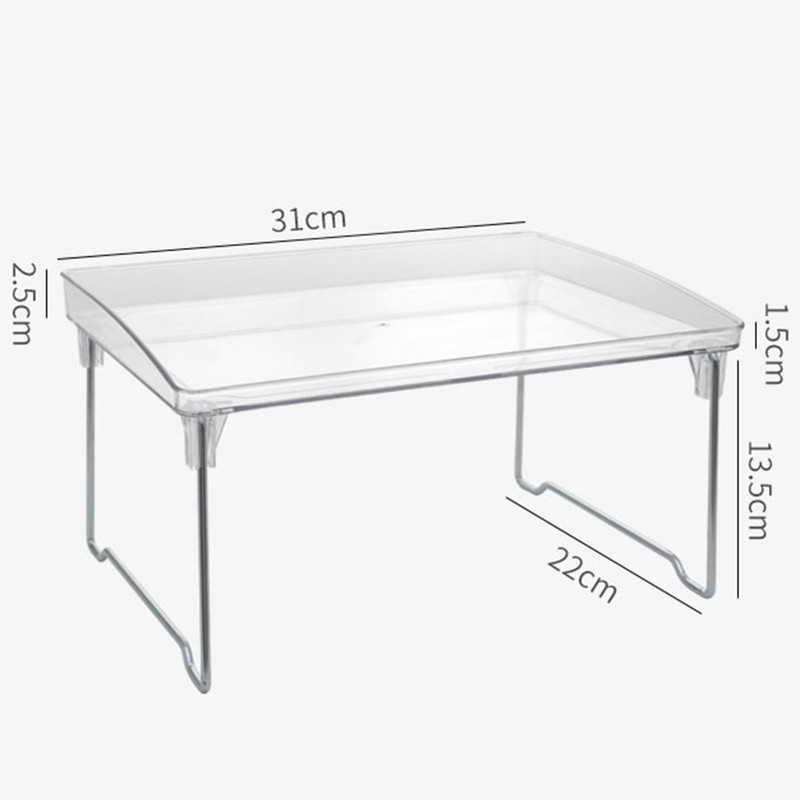 Jenngaoo Transparent Storage Shelf，Transparent Acrylic Foldable Desktop Organizer Multifunctional Space