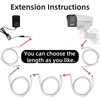 LETONDA DC Power Extension Cable, 12V CCTV Security Camera Cord,