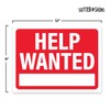 Help Wanted Signs 12x9, Plastic Signs for Businesses Now Hiring,