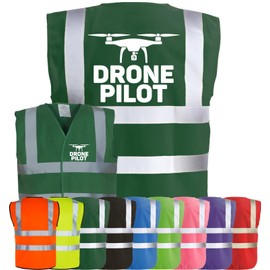 Corporate Togs DRONE PILOT OPERATOR Quadcopter UAV Hi-Vis Vest - High Visibility Safety Waistcoat, Fastening and Fully EN471 Health & Safety Compliant Waistcoat | Safety Apparel