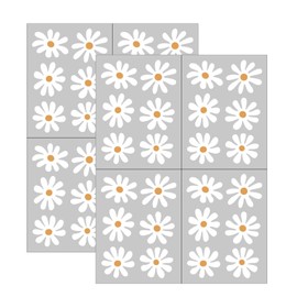 Daisy Wall Stickers, 8 Pack PVC Daisy Stickers for Bedrooms, Girls Bedroom Wall Stickers, Kids for Nursery, Living Room, 30 * 20cm
