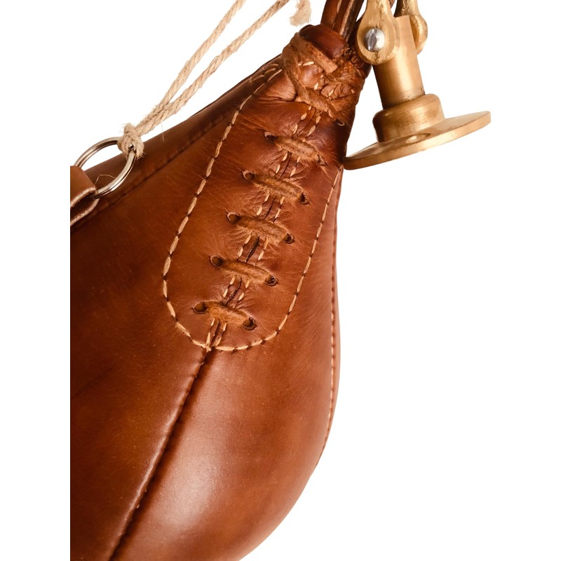 Geoffrey Retro Speed Punch Ball Bag with Brass Fitting Hanging