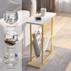 Yusong Small Narrow Side Table for Small Spaces, 17.7" W