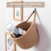 3PCS Hanging Cotton Rope Baskets, Equipped with 3pcs metal black