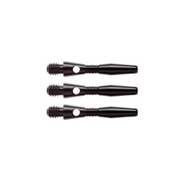 Red Dragon Razor Edge Aluminium Extra Short Black Dart Shafts - 4 Sets Per Pack (12 Shafts in Total)