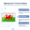 Perdecor Wales Welsh Flag Sticker Emblem Decal Car Chrome Flags,