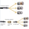 Sewer Rotating Button Jetter Nozzle, Stainless Steel Cleaning Tool Fixed