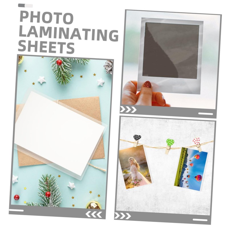 TEHAUX High Durability Photo Lamination Sheets 100pcs Plastic Lamination Film
