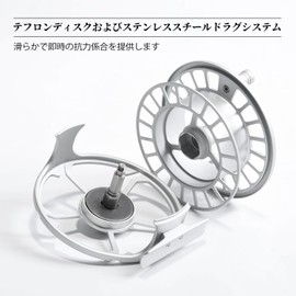 Goture Fly Reel Spool, CNC Machined Aluminum, Left/Right Interchangeable, Lightweight, Large Arbor, Fly Reel Spool, Reel Parts, Aluminum Alloy 5/6