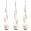 FUNSUEI 6 Inch Hanging Planters Set of 3, Self Watering