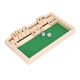 Keenso Juegos de Mesa de Dados, Portátil de Shut The Box para Bares, KTV