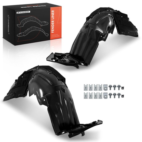 A-Premium Pair Front Inner Fenders Liner Splash Shield Set with