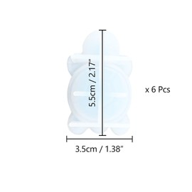 YRIHJIXQ 6Pcs Turtle Silicone Molds for Resin Crafting Epoxy Resin Molds Animal Turtles Molds Set Key Ring Accessory