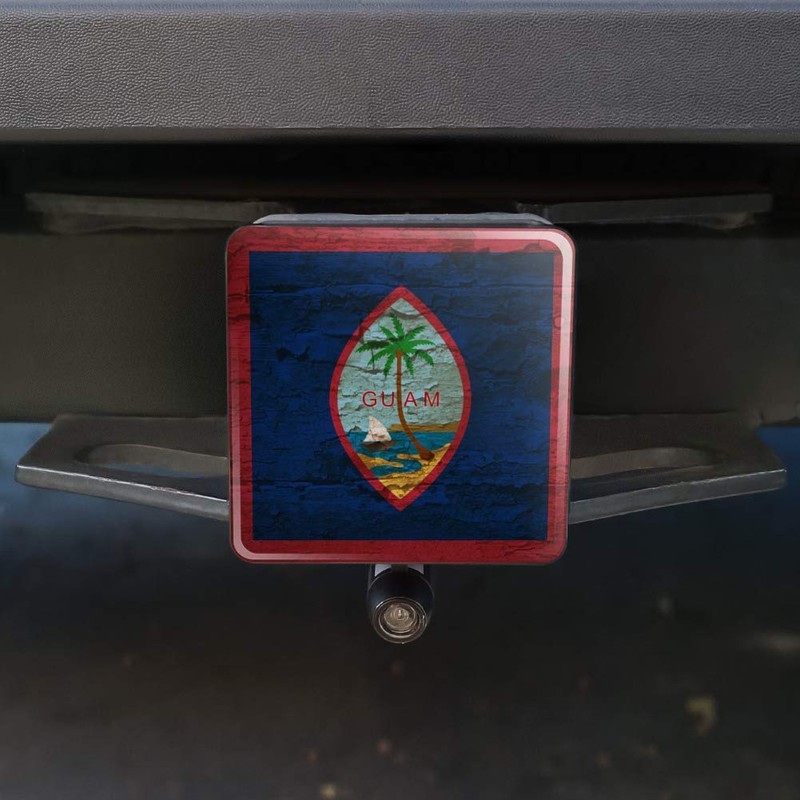 GRAPHICS & MORE Rustic Distressed Guam Flag Tow Trailer Hitch