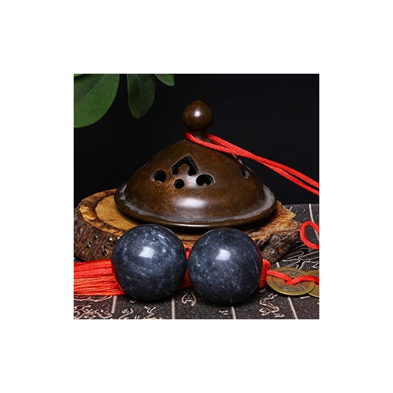 Pelotas de ejercicio de mármol de color gris oscuro para