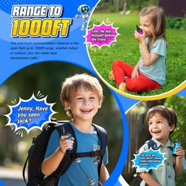 Walkie Talkies for Kids 3 Pack, Exssary Toys for 3 4 5 6 Year Old Boys Girls Walkie Talkie 3-6 Year Old Boy Girl Gifts Kids Toys for Boys 4-6 Christmas Birthday Gifts Indoor Outdoor Toys for Kids