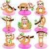 9pcs Sloth Honeycomb Centerpieces Decorations Sloth Birthday Party Decorations Sloth