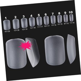 FOMIYES Pcs Square Nails Diy Full Cover False Toenails Nail Art Set Semi-finished