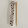 Nakano MM-533 Chopsticks and Chopstick Case Set, Cat, White, Approx.