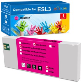 Compatible ESL3 Ink Cartridge Replacement for Roland ECO-SOL MAX Ink Cartridge Magenta Work for VersaStudio BN-20, SolJet Pro II SC-500 SC-500EX SC-540 SC-540EX SJ-1000 Printers (ESL3 Magenta)