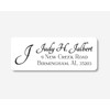 60ct - Return Address Labels, Initial Return Address Stickers (#310-WH)