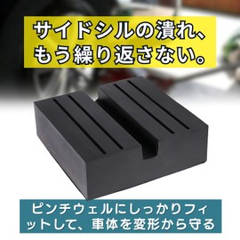 Donally Jack Pad Rubber Adapter Set of 2 | Grooved Heavy Duty Universal Type for Domestic Cars Pantograph Jacks 75 x 75 x 25 mm (2)