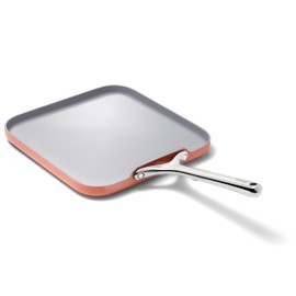 Caraway Square Griddle Pan - 11” Square Pan - Non-Stick Ceramic Coated - Non Toxic, PTFE & PFOA Free - Oven Safe & Compatible with All Stovetops - Perracotta