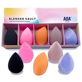 AOA Studio - Juego de 7 esponjas de maquillaje para regalo de maquillaje sin látex y alta definición para crema y líquido