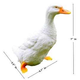 Euiroet Real Farm Duck Statues,Duck Fence Decoration,Funny Resin Duck Decor,Outdoor Real Animal Statue,Duck Sculpture,Perfect for Home Garden Stairs,Farm,Patio,Backyard