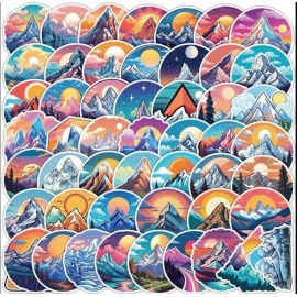 Unbranded 10pcs Beautiful Colorful Mountain Stickers- Scrapbook, Journal, DIY Crafting