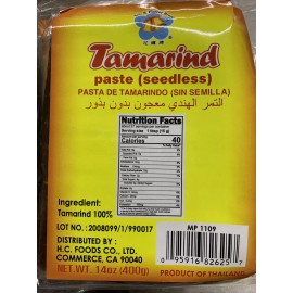 Bells & Flower Brand Wet Tamarind Paste Seedless - Me ko hot - Product Of Thailand 400g (14oz)