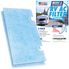 Mission Automotive 2 Count RV AC Filter Replacement MERV 6 Rated - Compatible with Dometic Duo Therm & Camper AC Filter - Efficient Particle Capture, Foam & RV Essentials