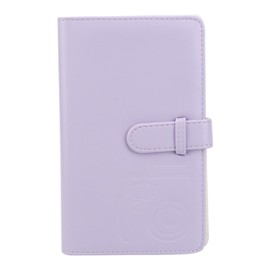 3 in 96 Pockets Photo Album, Picture Albums Cardcase Bank Card Storage Book for mini11/8/9/7s/25/70/90 Instant Camera Photograph (Purple)