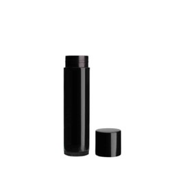 100 Pack Black 5.5g Twist-Up Lip Balm Tubes, BPA-Free, Made in USA, with Clear Caps for DIY Lipstick, Chapstick, Solid Perfume, and Homemade Cosmetics by Nakpunar
