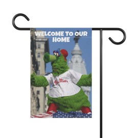Chatty Kathie Gifts Philly Philadelphia Phillies Phillie Phanatic Garden Flag, Banner - 12'' × 18''