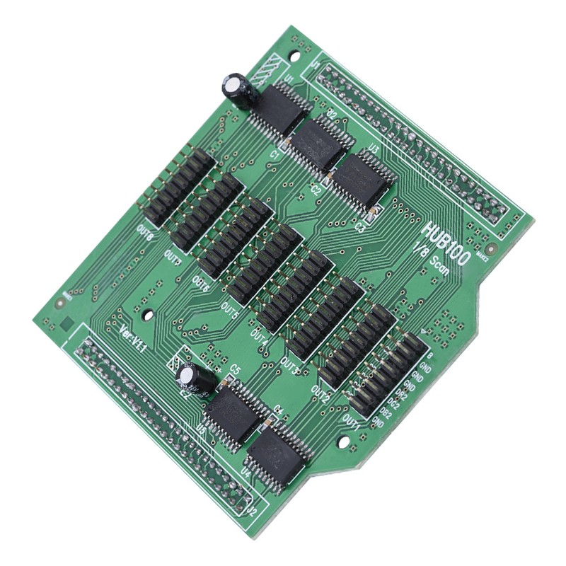 HUB100 8 Outputs PCB Adapter Board Gold plated Copper Pin