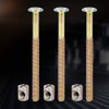 Pack of 10 Furniture Screws M6 Carbon Steel with Barrel