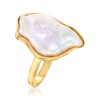 Ross-Simons 20x16mm Cultured Keshi Pearl Ring in 18kt Gold Over