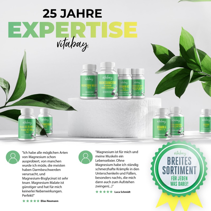 Magnesium Malate 1000 mg - 180 Vegan Tablets