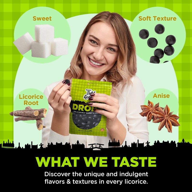 Gustaf's Dutch Licorice Drops - 12 Pack of 5.2oz Bags