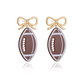 Game Day Football Earrings for Women Colorful Football Dangle Earrings Cute Sports Earring Footballs Jewelry Gift for Sports Lover