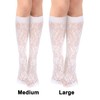 Geyoga 4 Pairs Women's Fishnet Knee Stockings Hollow out Women's