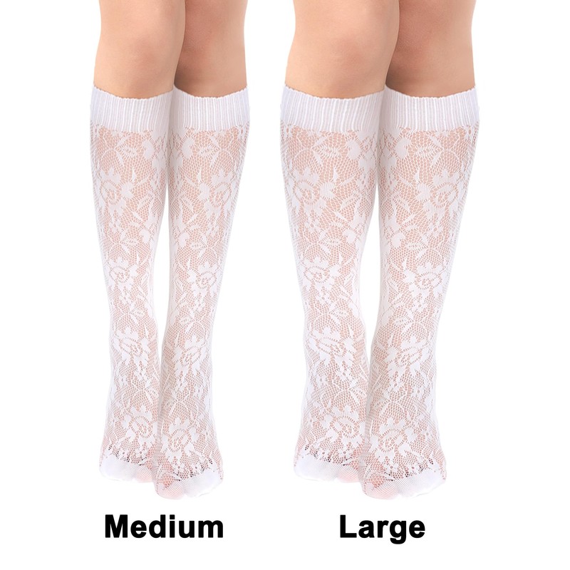 Geyoga 4 Pairs Women's Fishnet Knee Stockings Hollow out Women's