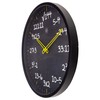 NexTime Wall Clock, Black, One Size
