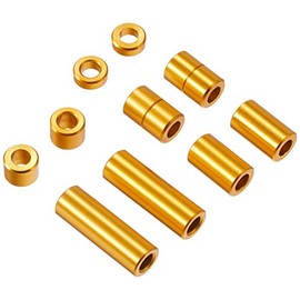 Tamiya 95442 Mini 4WD Special Product Aluminum Spacer Set, 0.5, 0.3, 0.06 inches (12, 6.7, 6, 3, 1.5 mm), 2 Each, Gold