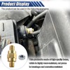 2PCS Brass 3/8"-16 Battery Terminal Bolt, Gold, Hex Head, Automotive